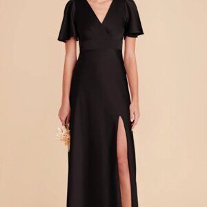 Birdy Grey Matte Satin Black Dress